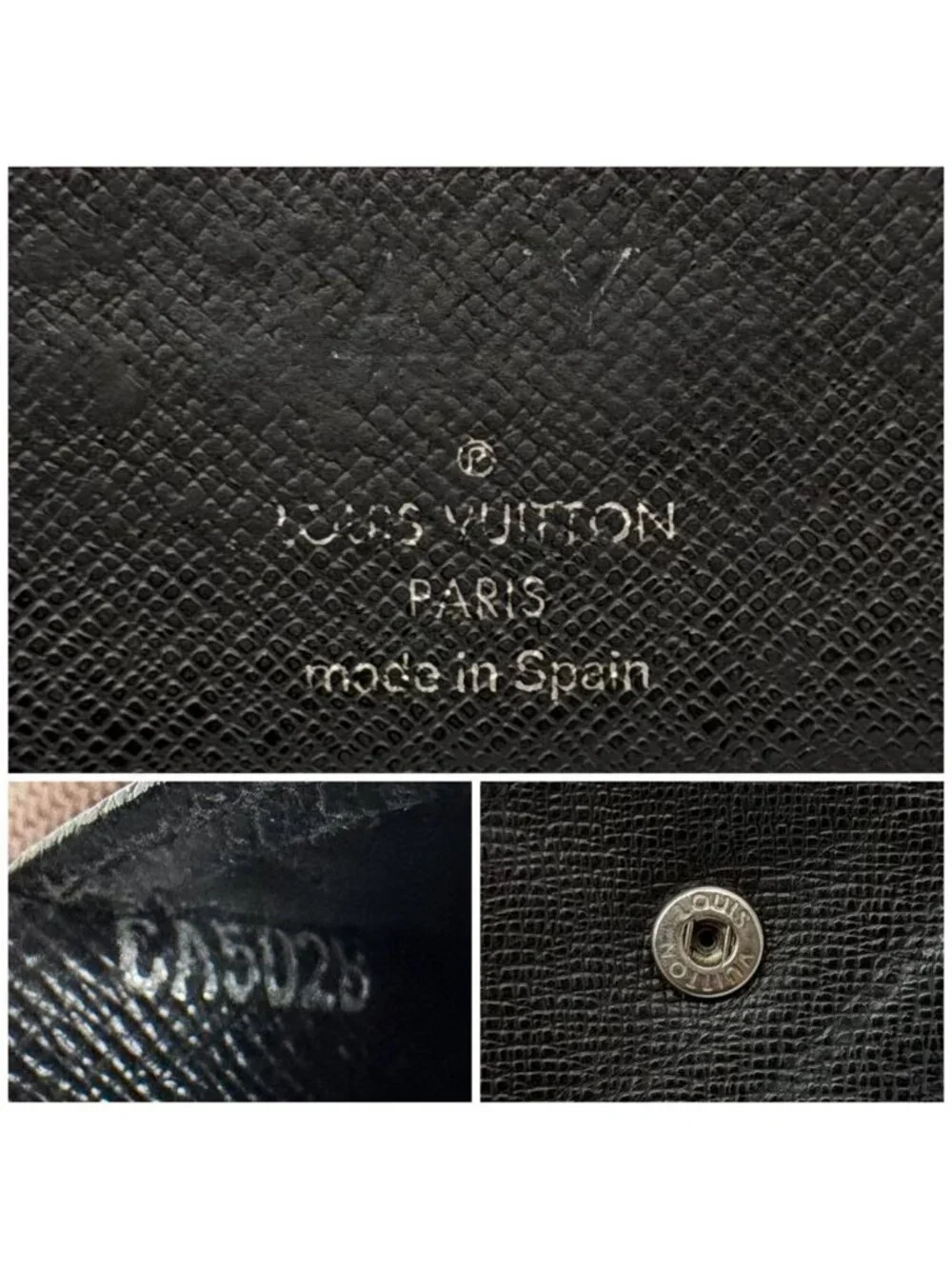 Louis Vuitton Portefeuille Marco Damier Graphite Compact Black Wallet